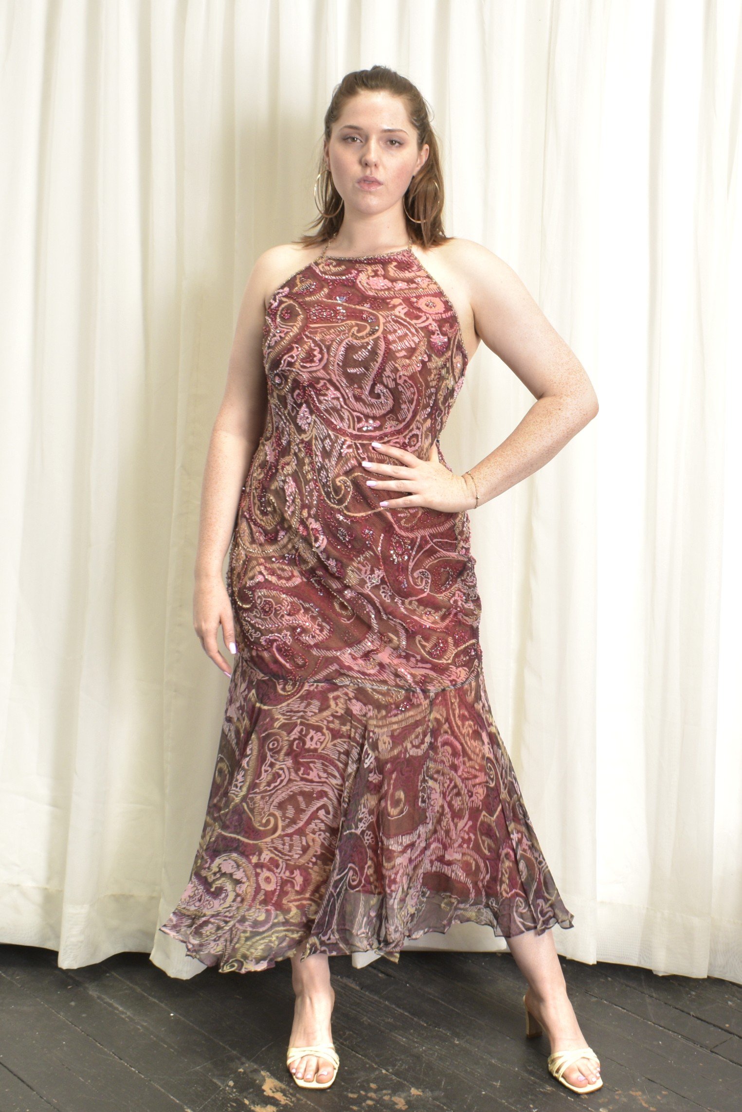 diane+freis+burgundy+beaded+